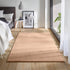 Waschbarer Teppich mit Anti-Rutsch | Flauschiger Flachflor für Badezimmer, Kinderzimmer oder Flur Läufer | Beige